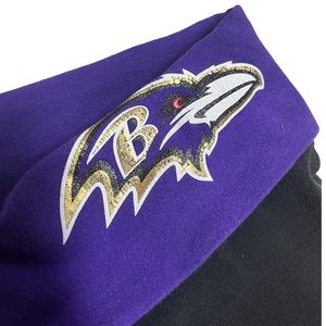 Baltimore Ravens PINK Foldover Yoga Pants / Flared Leggings!